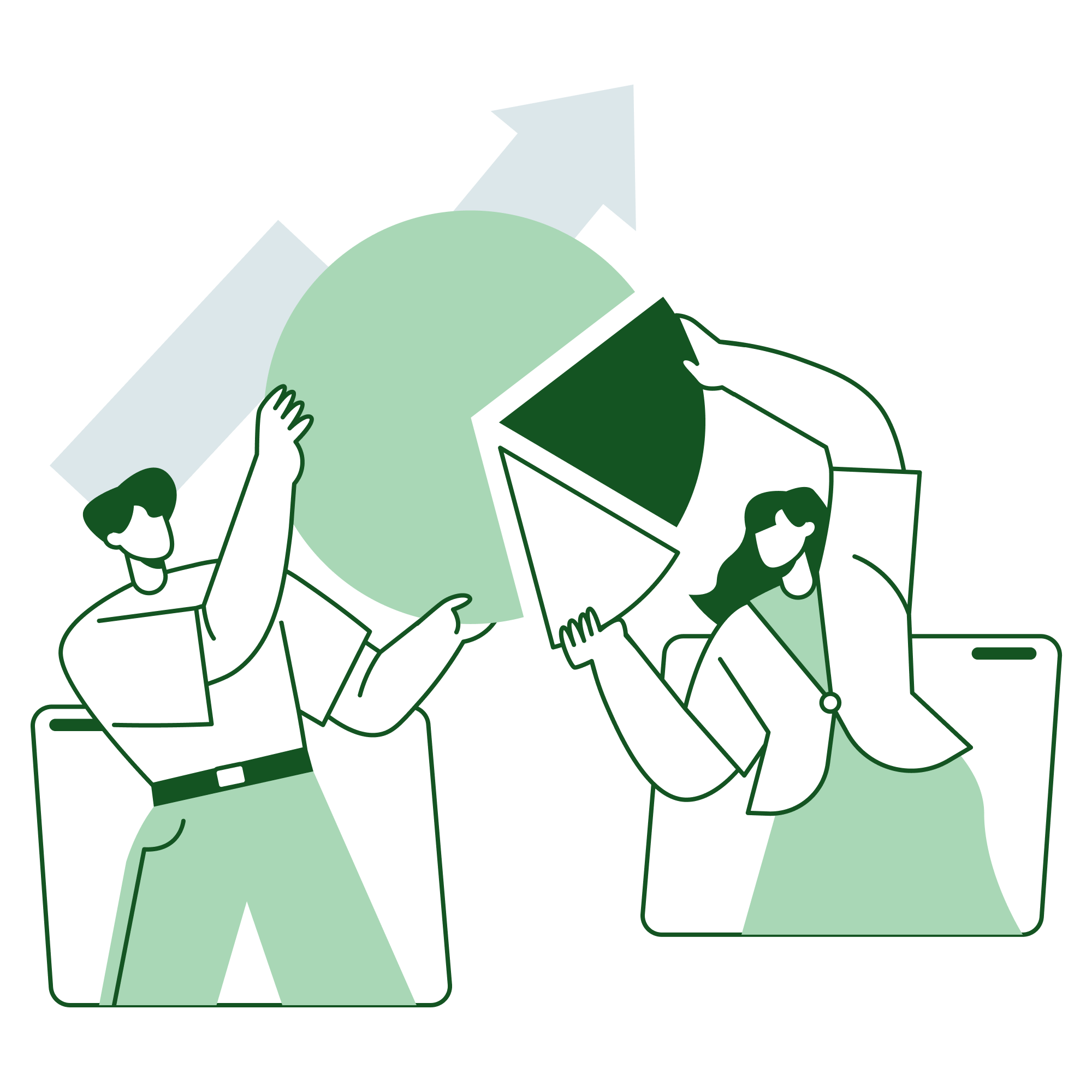 Data collaboration and analytics illustration